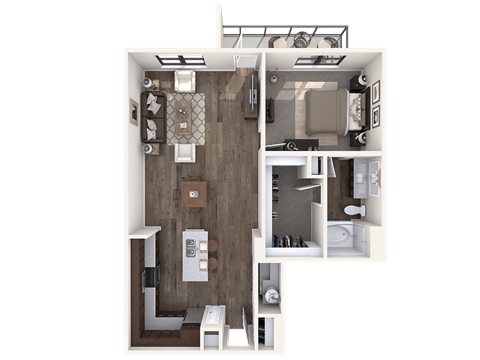 The Wall Street Lofts in Midland, Texas A8 Floor Plan